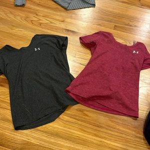 Pink and grey under armour tee